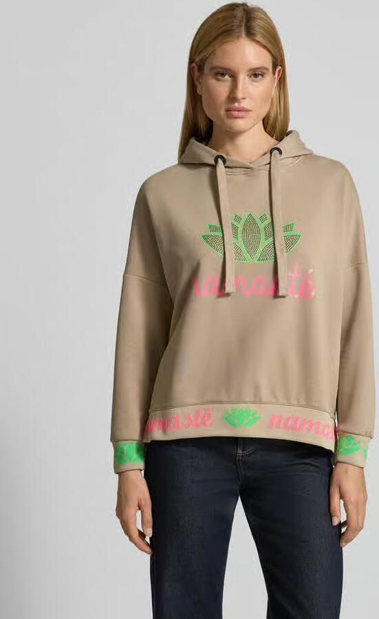 Miss goodlife Oversized HOODIE met strass-steentjes Model 'Namaste' - Foto 4