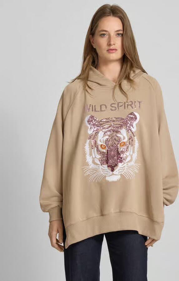 Miss goodlife Oversized hoodie van puur katoen met motiefprint - Foto 2
