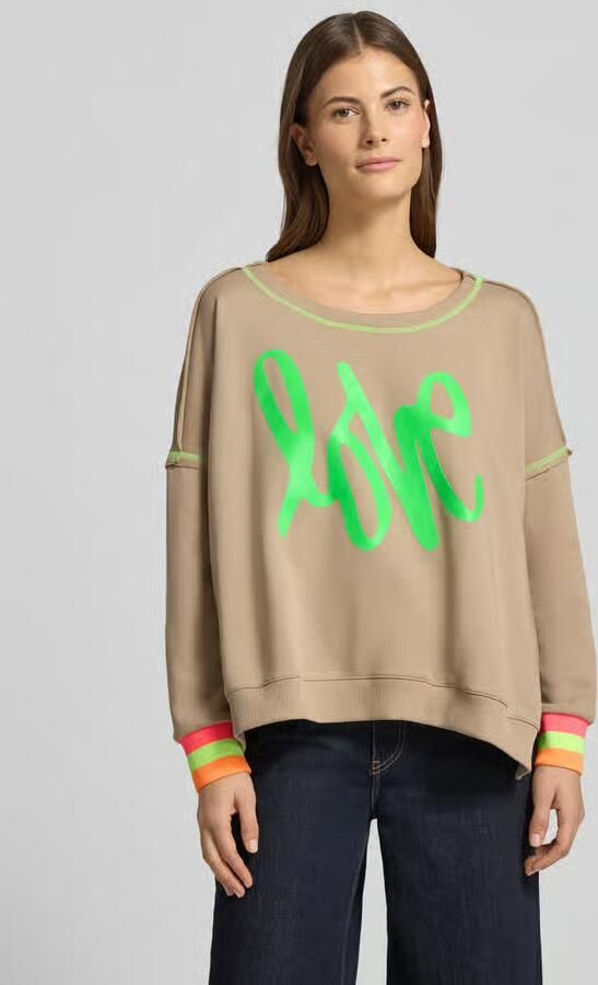 Miss goodlife Oversized sweatshirt met geribde boorden - Foto 2