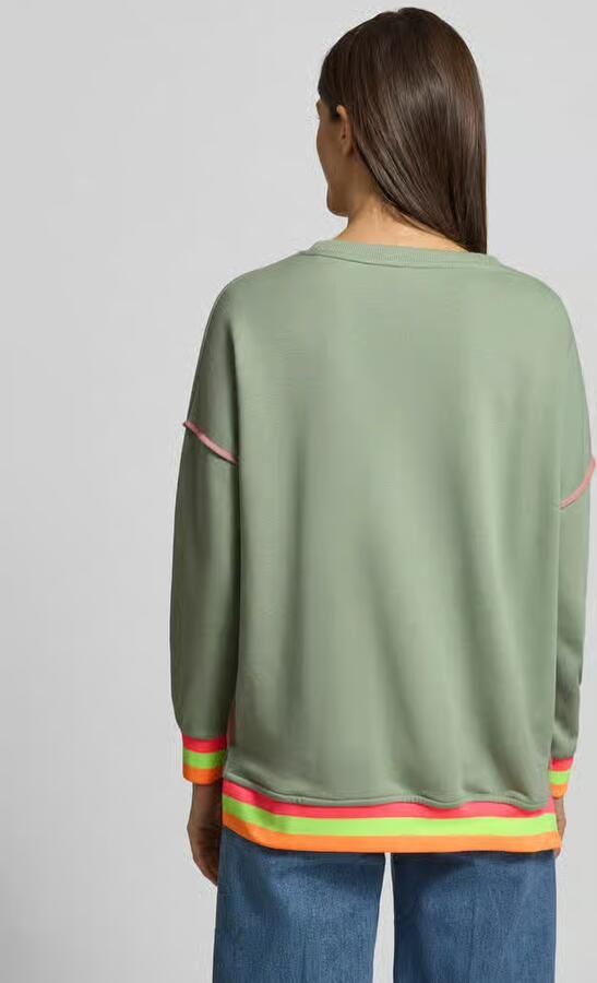 Miss goodlife Oversized sweatshirt met geribde boorden - Foto 3