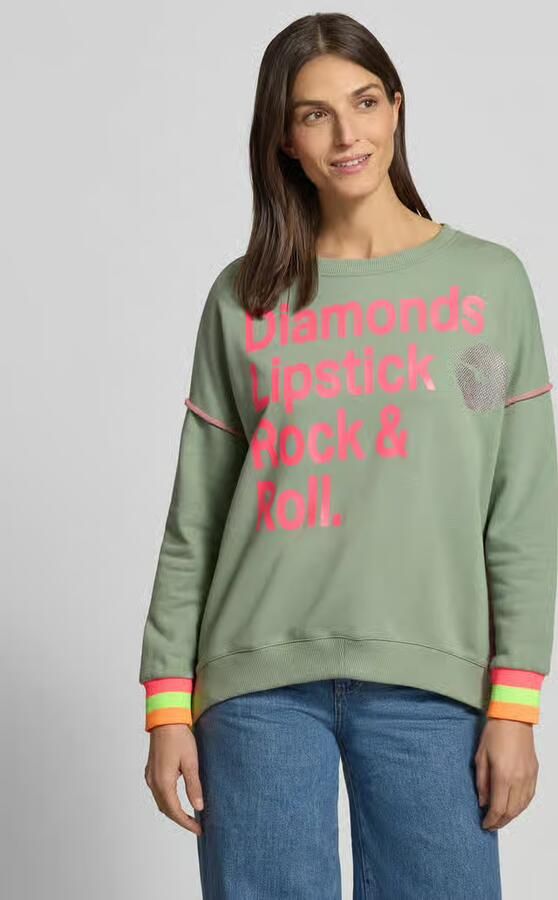 Miss goodlife Oversized sweatshirt met geribde boorden - Foto 2