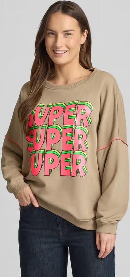Miss goodlife Oversized sweatshirt met geribde boorden - Foto 3
