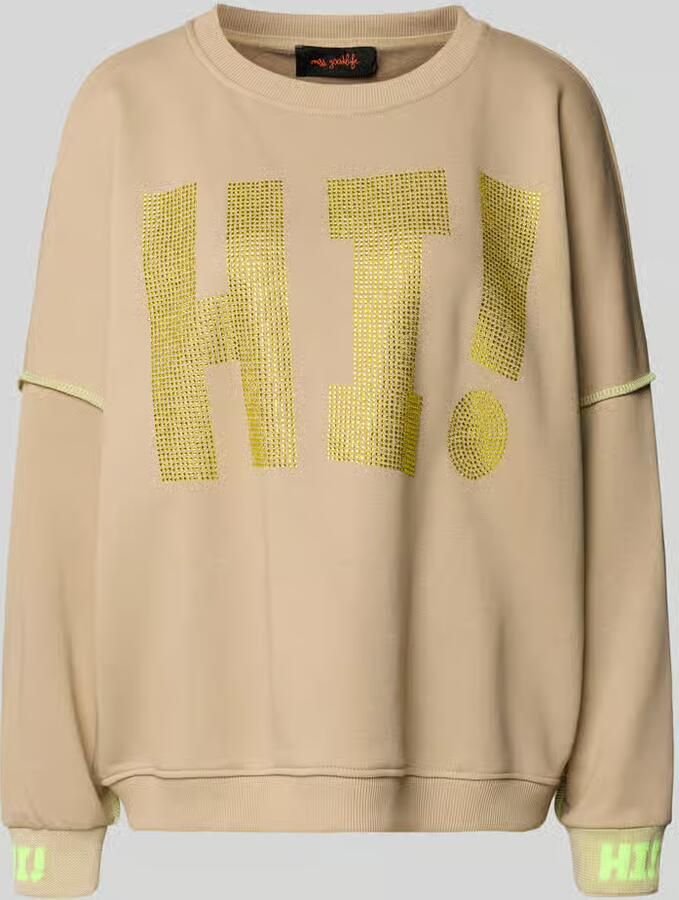 Miss goodlife Oversized sweatshirt met labeldetail