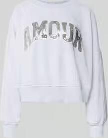 Miss goodlife oversized sweatshirt met pailletten model 'Amour'