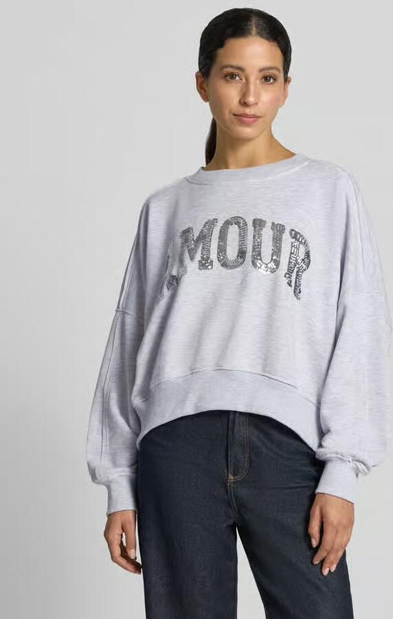 Miss goodlife oversized sweatshirt met pailletten model 'Amour' - Foto 3
