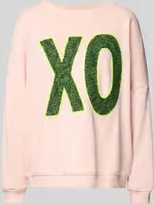 Miss goodlife Oversized sweatshirt met paillettenversiering model 'XO'
