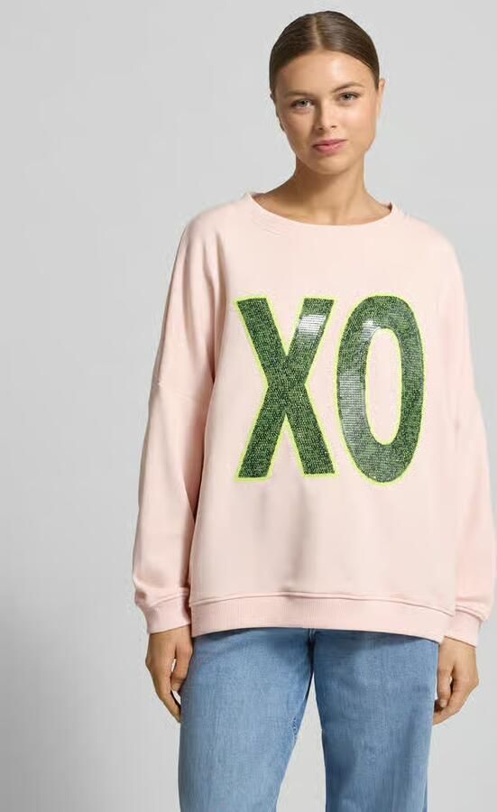 Miss goodlife Oversized sweatshirt met paillettenversiering model 'XO' - Foto 3