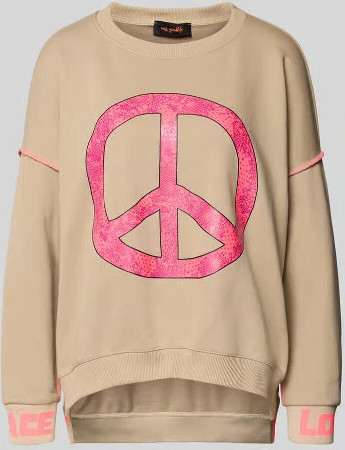 Miss goodlife Oversized sweatshirt met ribboorden