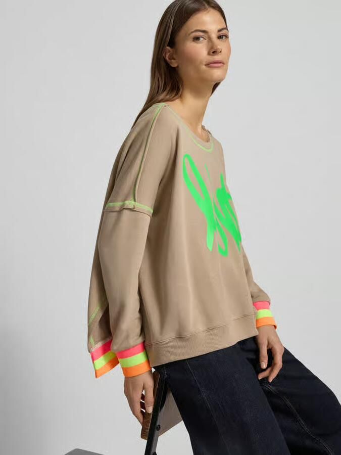 Miss goodlife Oversized sweatshirt met ribboorden - Foto 2