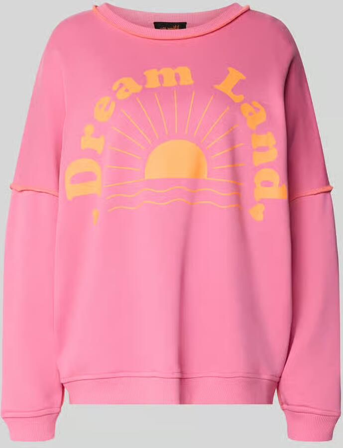 Miss goodlife Oversized sweatshirt met ribboorden