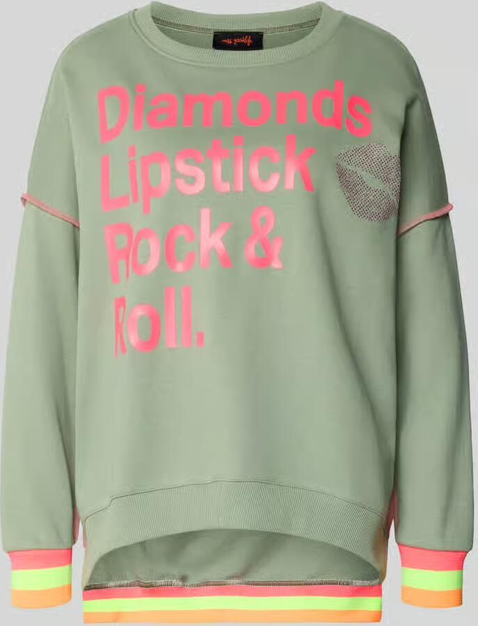 Miss goodlife Oversized sweatshirt met ribboorden