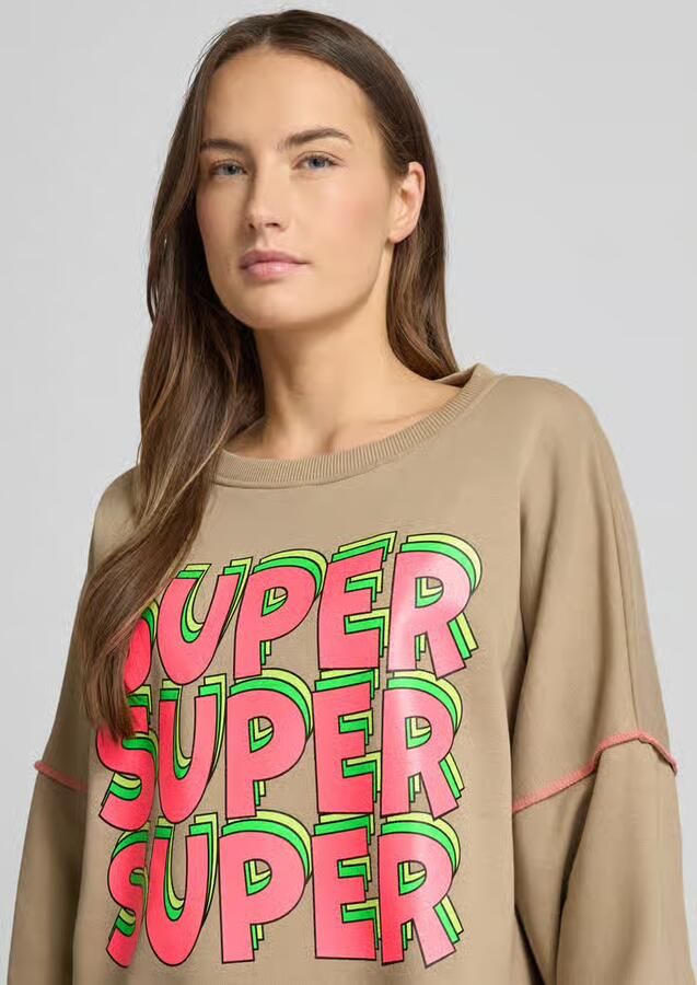 Miss goodlife Oversized sweatshirt met ribboorden - Foto 2