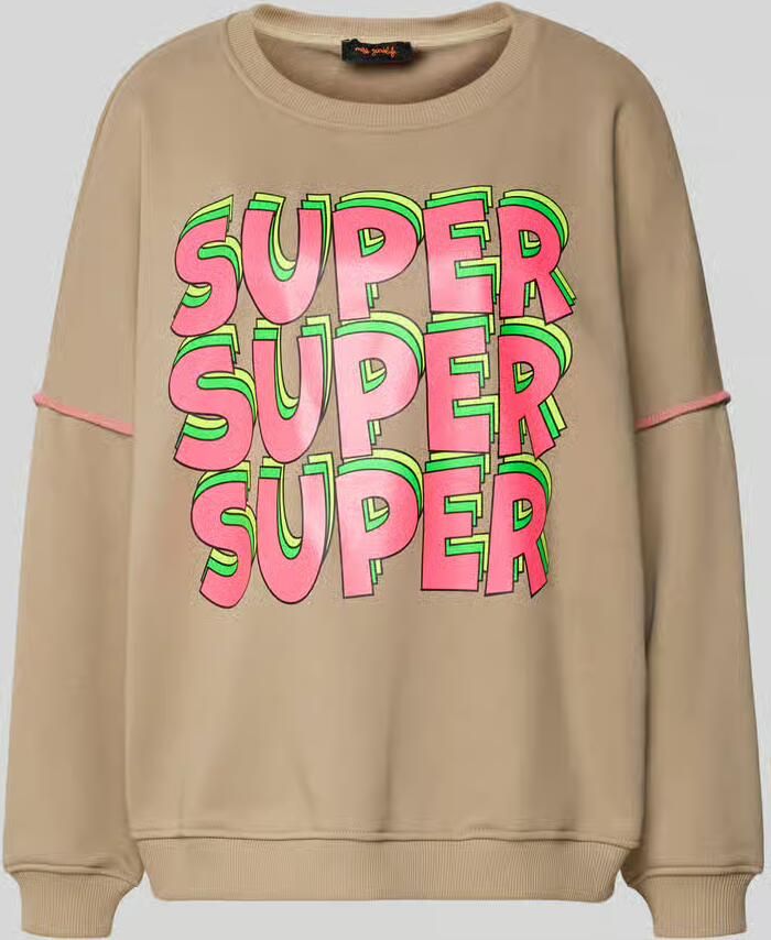 Miss goodlife Oversized sweatshirt met ribboorden