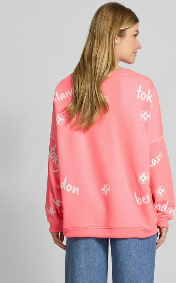 Miss goodlife Oversized sweatshirt met siersteentjes