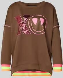 Miss goodlife oversized sweatshirt van pure katoen model 'XO Heartface'