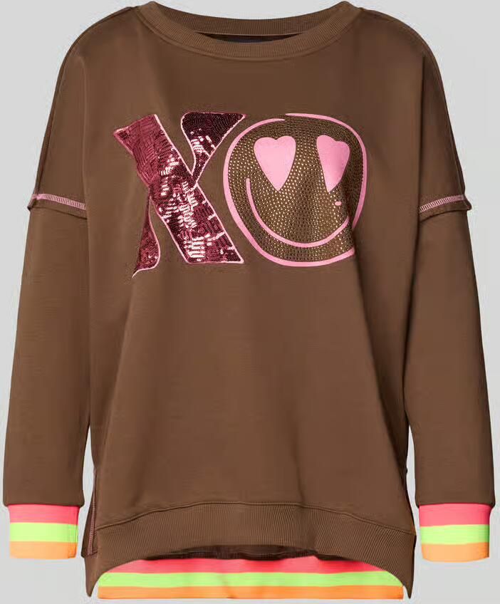Miss goodlife oversized sweatshirt van pure katoen model 'XO Heartface'