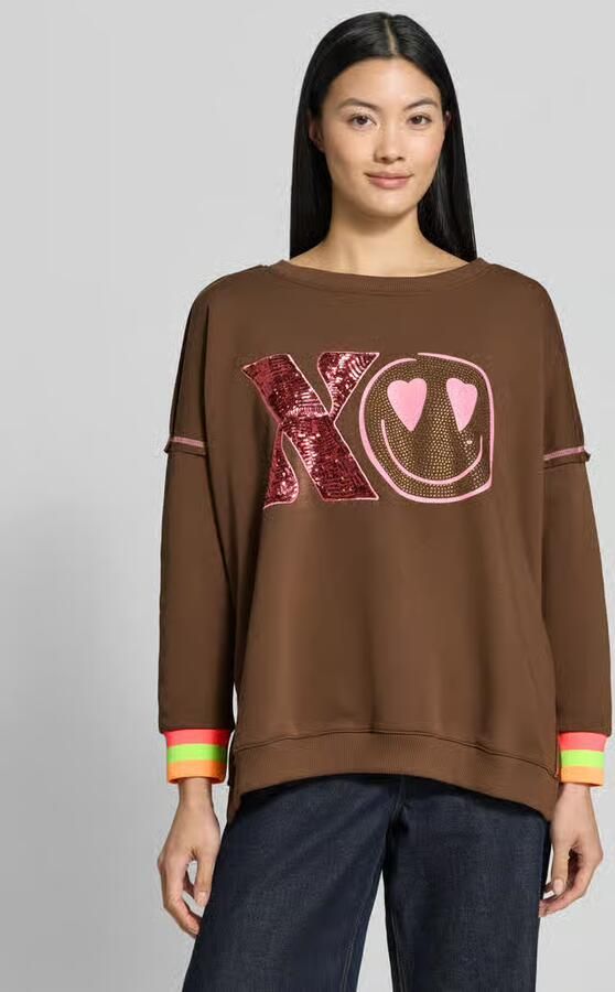 Miss goodlife oversized sweatshirt van pure katoen model 'XO Heartface' - Foto 3