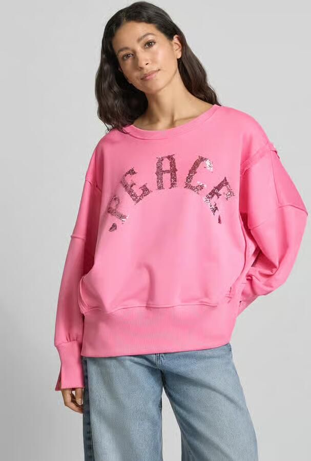 Miss goodlife Oversized sweatshirt van puur katoen met statementstitching - Foto 2