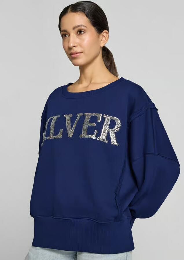 Miss goodlife oversized sweatshirt van puur katoen model 'Wide Silver'