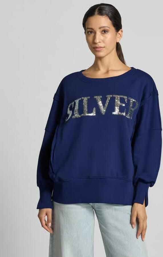 Miss goodlife oversized sweatshirt van puur katoen model 'Wide Silver' - Foto 2