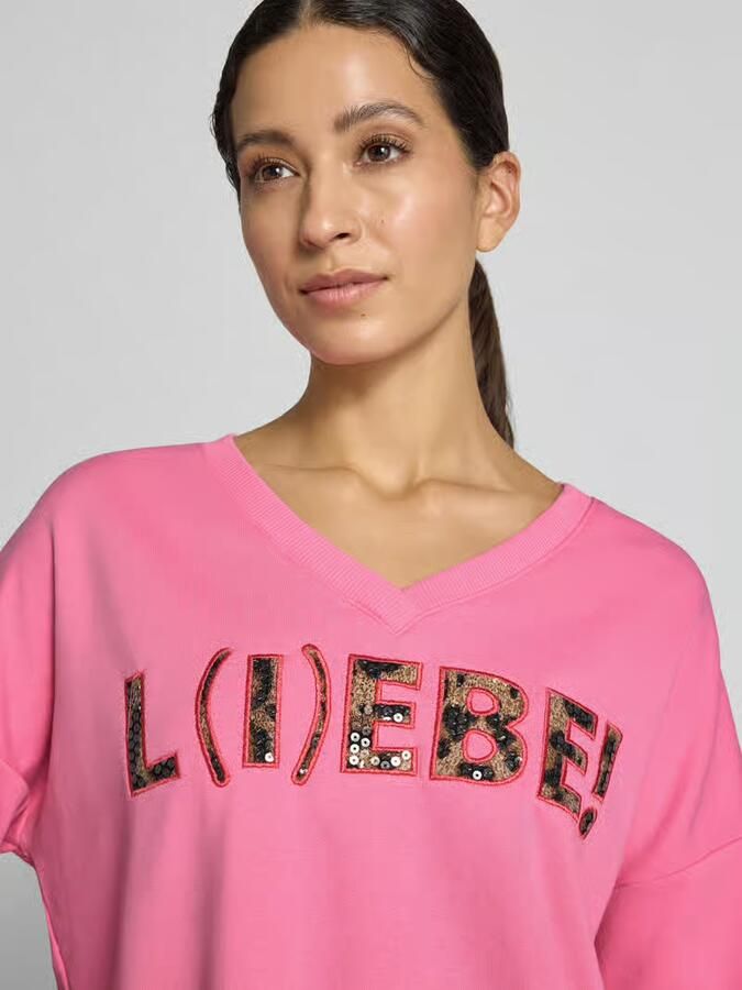 Miss goodlife oversized sweatshirt van zuiver katoen model 'L(I)EBE'
