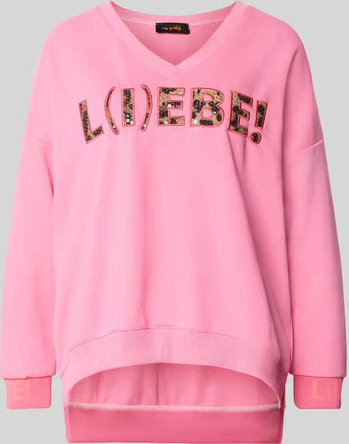 Miss goodlife oversized sweatshirt van zuiver katoen model 'L(I)EBE' - Foto 2