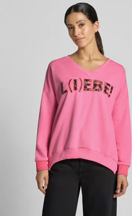 Miss goodlife oversized sweatshirt van zuiver katoen model 'L(I)EBE' - Foto 3