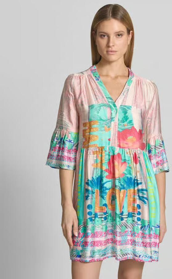 Miss goodlife relaxed fit mini-jurk van pure viscose model 'Love' - Foto 2