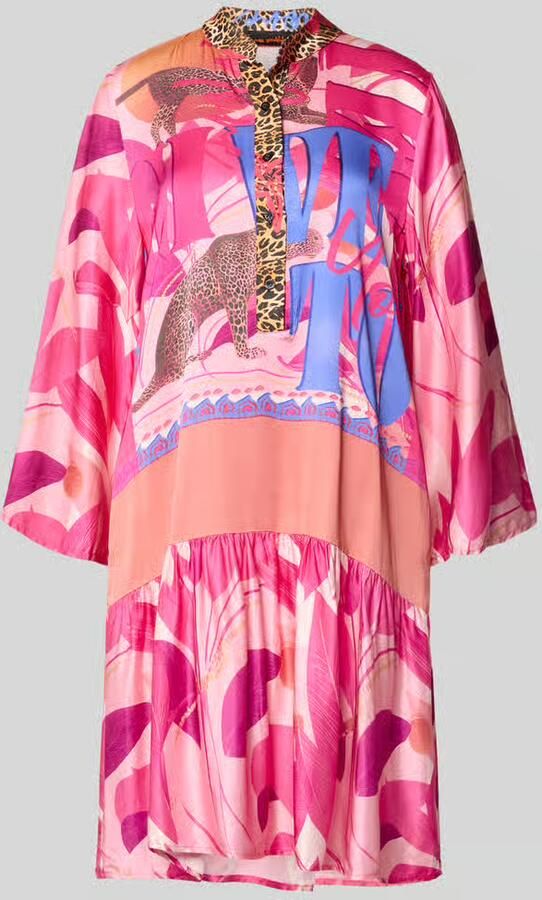 Miss goodlife relaxed fit mini-jurk van zuivere viscose met dierenprint - Foto 2