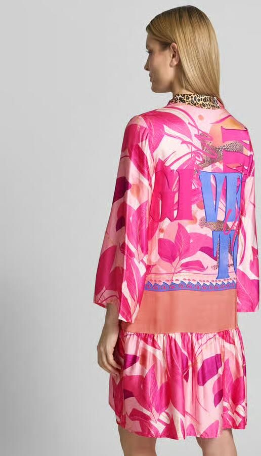 Miss goodlife relaxed fit mini-jurk van zuivere viscose met dierenprint - Foto 3
