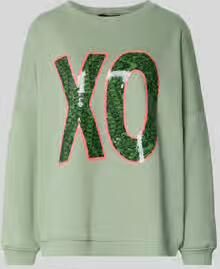 Miss goodlife Relaxed Fit sweatshirt met paillettenversiering model 'XO'