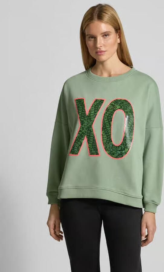 Miss goodlife Relaxed Fit sweatshirt met paillettenversiering model 'XO' - Foto 3