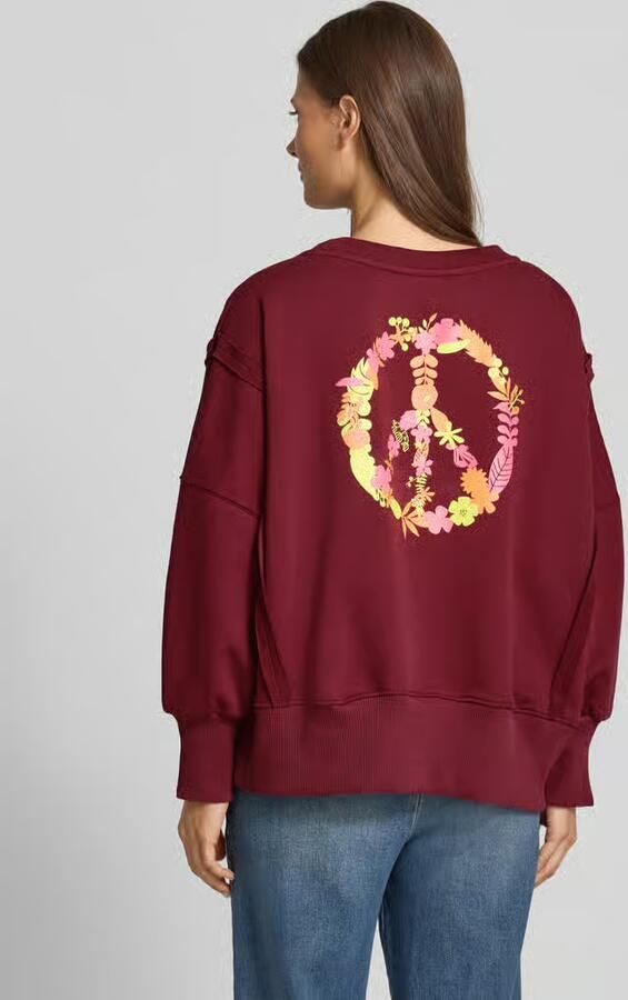 Miss goodlife Relaxed fit sweatshirt met statementprint en ronde hals