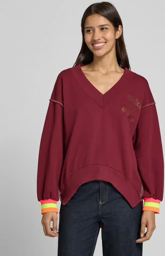 Miss goodlife Relaxed fit sweatshirt met V-hals model 'Hey You' - Foto 2