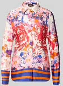 Miss goodlife slim fit blouse van viscose model 'Wild Flower'