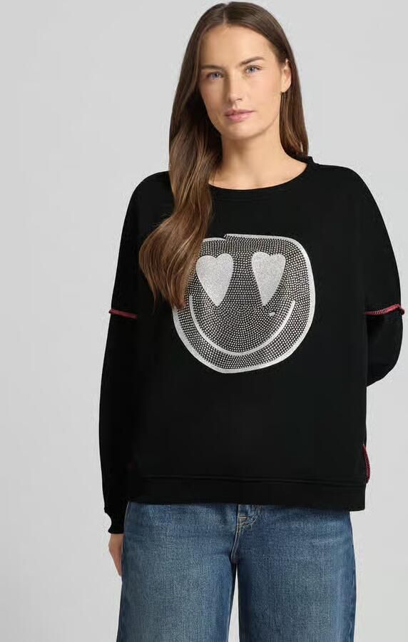 Miss goodlife sweatshirt met Labeldetail - Foto 2