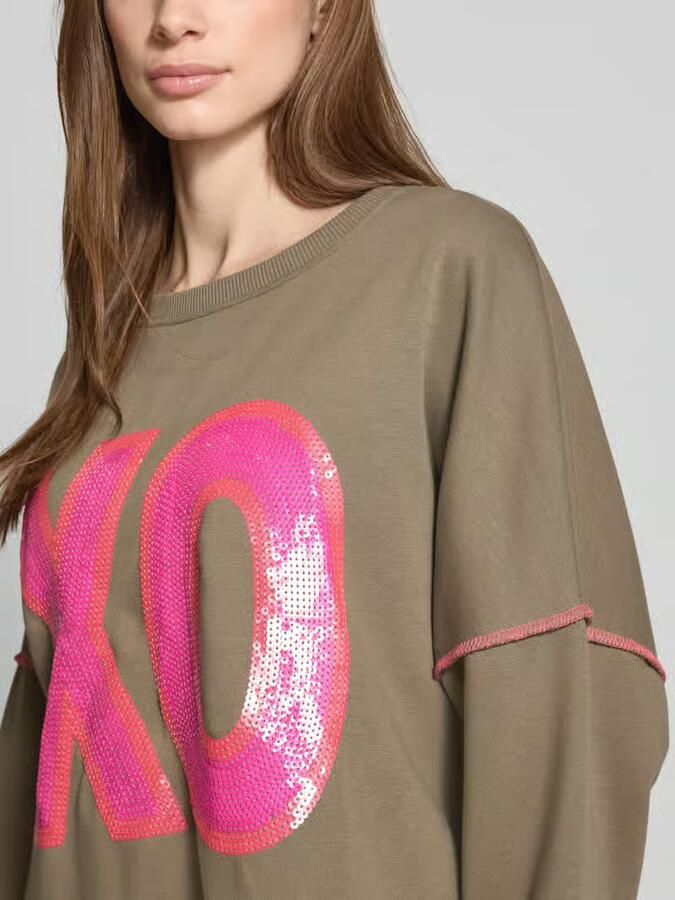 Miss goodlife Sweatshirt met pailletten en ronde hals