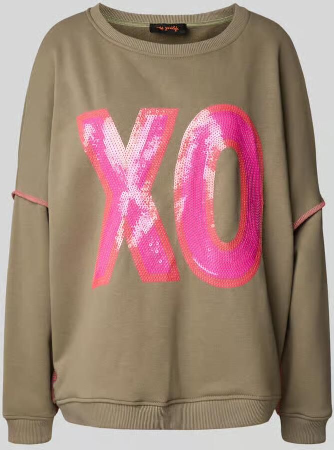 Miss goodlife Sweatshirt met pailletten en ronde hals - Foto 2