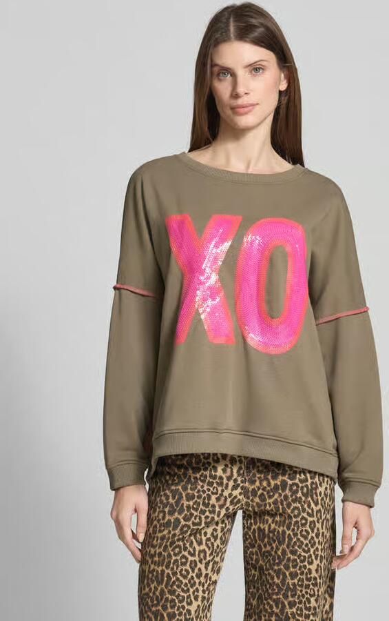 Miss goodlife Sweatshirt met pailletten en ronde hals - Foto 2