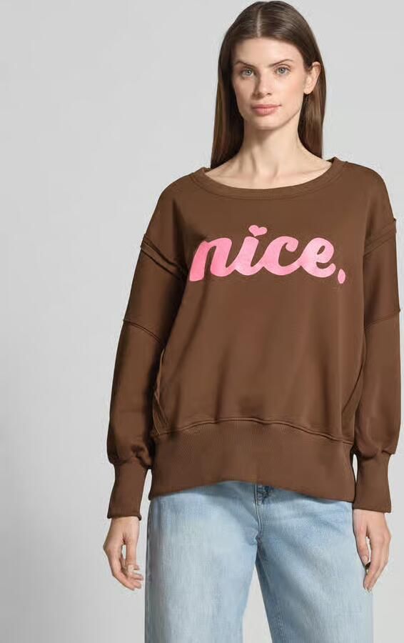 Miss goodlife Sweatshirt met statementprint en ronde hals - Foto 2