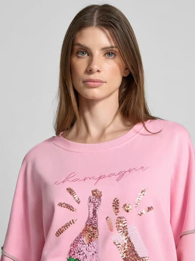 Miss goodlife Sweatshirt met statementstitching en pailletten