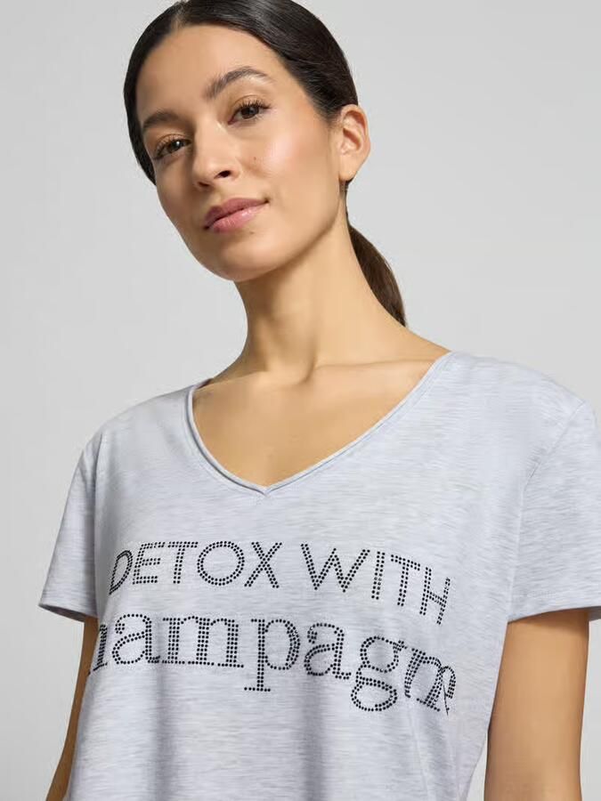 Miss goodlife T-shirt met labeldetail