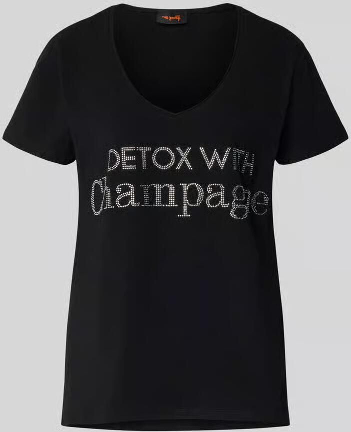 Miss goodlife T-shirt met labeldetail - Foto 2