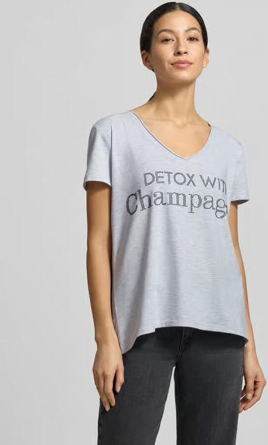 Miss goodlife T-shirt met labeldetail - Foto 3