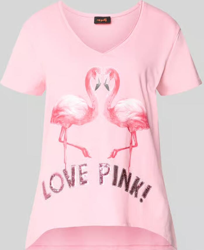 Miss goodlife T-shirt met printmodel 'Flamingo Love Me' - Foto 2