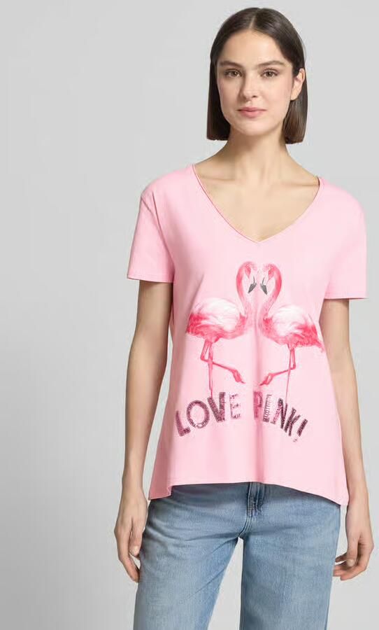 Miss goodlife T-shirt met printmodel 'Flamingo Love Me' - Foto 3