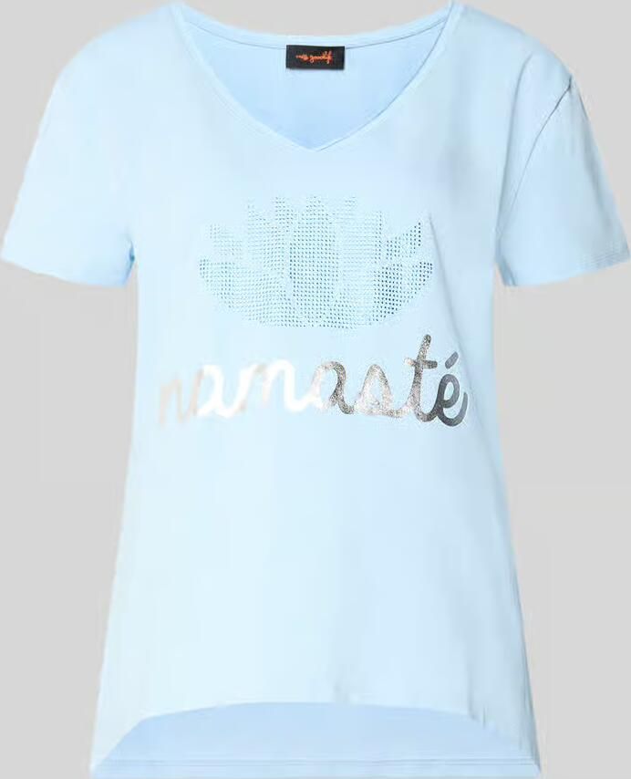 Miss goodlife T-shirt met siersteendecoratie model 'Namaste' - Foto 2