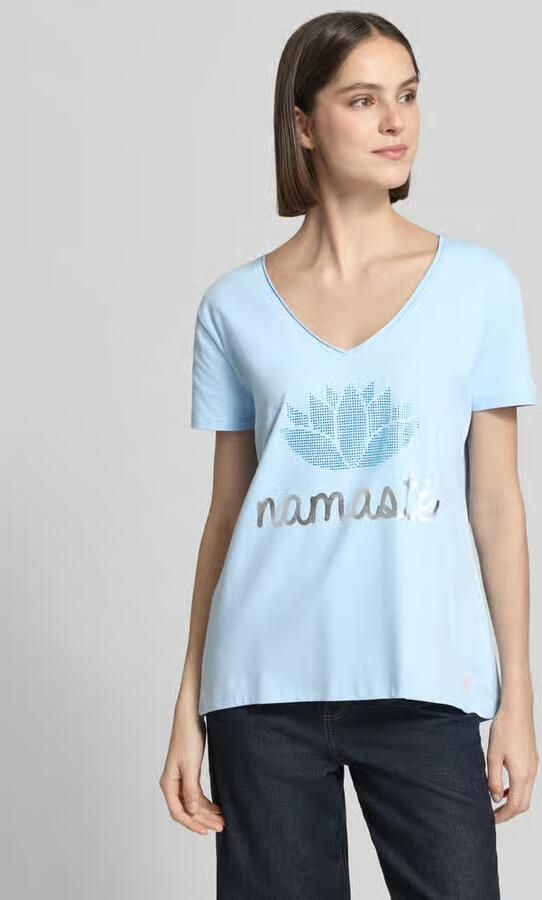 Miss goodlife T-shirt met siersteendecoratie model 'Namaste' - Foto 3