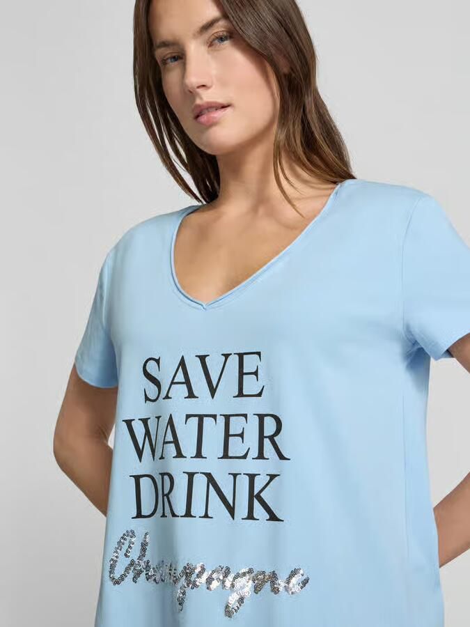 Miss goodlife T-shirt met Statementprint