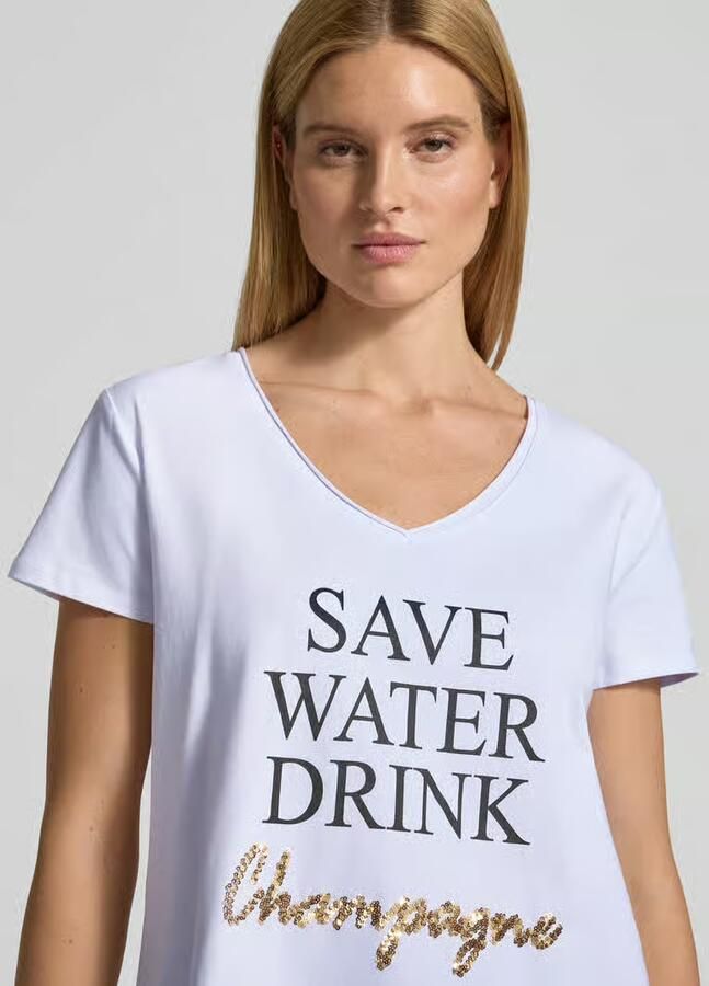Miss goodlife T-shirt met statementprint